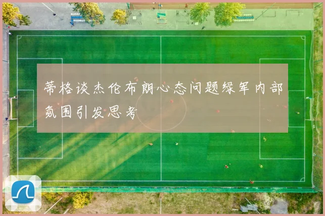蒂格谈杰伦布朗心态问题绿军内部氛围引发思考
